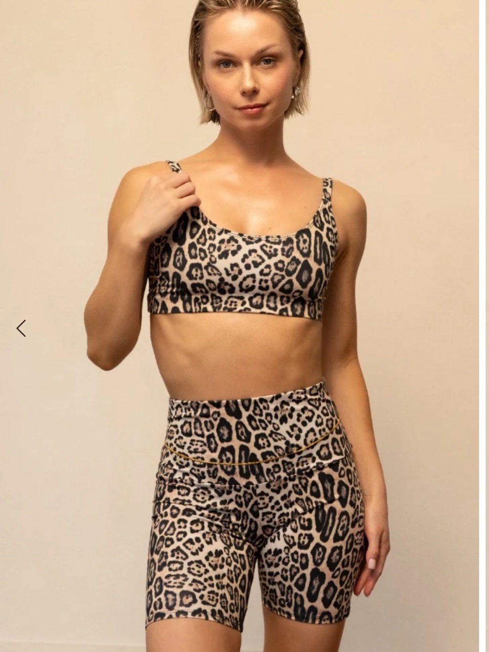 ONZIE leopard biker short leggings